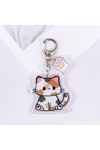 Miniso سلسلة مفاتيح أكريليك 5 سم 3 لمحبي الحيوانات الأليفة قطة وكلب إكسسوارات حقيبة سحر حقيبة ظهر قلادة كلاسيكيات إبداعية