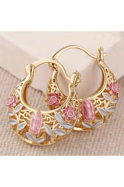 Choice T078 Elegant Vintage Carved Hollow Hoop Earrings Delicate Accessories ...
