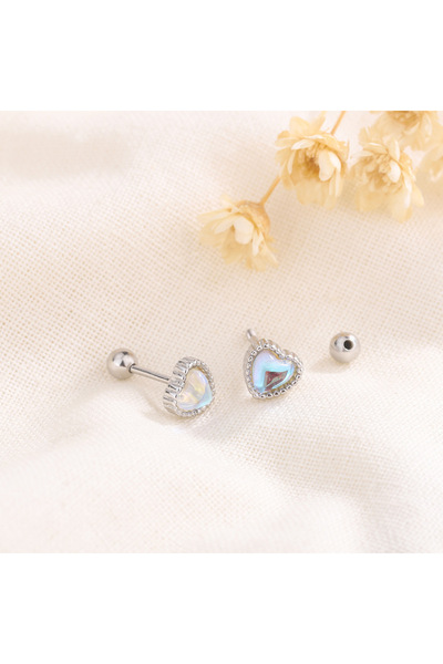 Choice 24 925 Silver Needle Minimalist Cute Flower Small Tragus Stud Earrings...