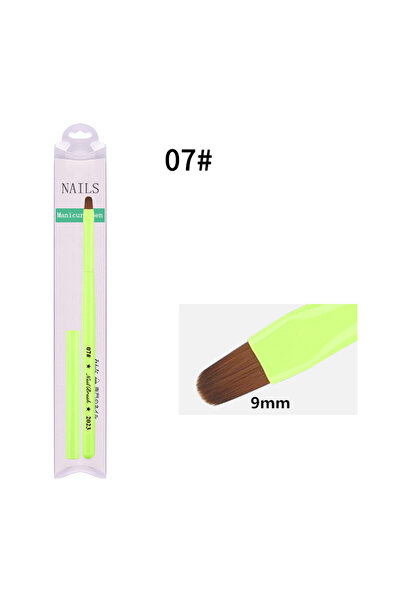 Choice فرشاة أظافر خضراء G-B530-7 فرشاة جل مانيكير أكريليك UV جل تمديد قلم طل...