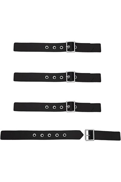 Choice AECH07-06165 4 Sets Leather Sew-On Toggles Closures Black Imitation Le...