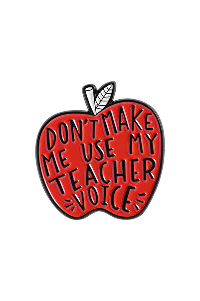 Choice دبابيس مينا حمراء ليوم المعلم من QHXZ4875، دبابيس "لا تجعلني أستخدم صو...