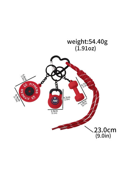 Choice9 BG00135-03 3DMini Dumbbell Fitness Kettle Keychain for Women Men Fash...