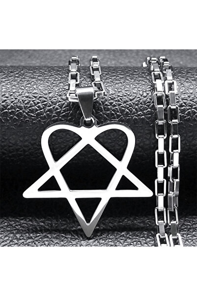 Choice قلادة على شكل نجمة على شكل قلب من موسيقى الهيب هوب روك بطول 60 سم للنس...