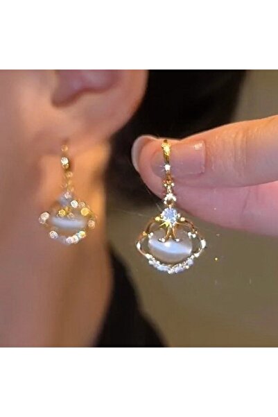 RINHOO FRIENDSHIP ER22Y1277 New Luxury Zircon Water Drop Earrings for Women Korean Fashion Rhinestone Opal Flower Geom