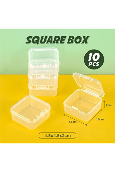Choice م 10 قطع صندوق بلاستيكي مستطيل صندوق شفاف صندوق تعبئة صندوق تخزين مقاو...