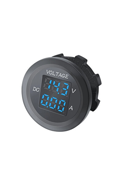 Saatistan Dijital Voltmetre Ampermetre, DC 12V/24V Ölçüm Cihazı