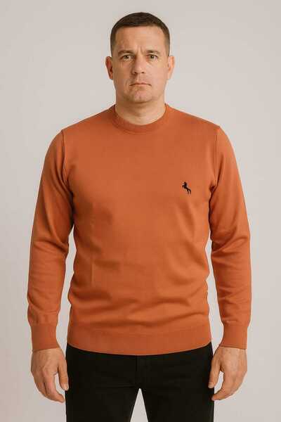 ANATOLIATEKSTILE Men's Knitted Sweater – Simple, Elegant, Soft Touch, Casual-...