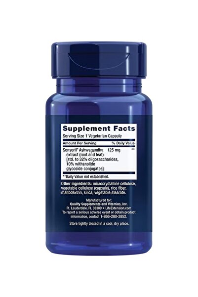 Life Extension مُحسَّن من الأشواغاندا - مُكمِّل غذائي لإدارة التوتر