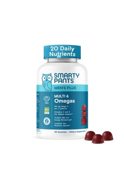 SmartyPants حلوى جيلاتينية متعددة الفيتامينات للرجال - تركيبة مُحسّنة