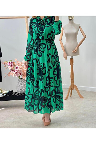 OEMN Rochie Dama Lunga din Voal Captusit - Model Floral