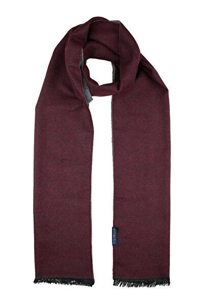 Hatemoğlu Burgundy Double Sided Scarf