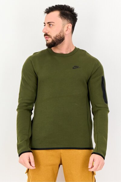 Nike Men Sportswear Fit Long Sleeve Outdoor Sweatshirt, Olive