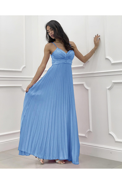 OEMN Women's pleated dress with straps - Mary