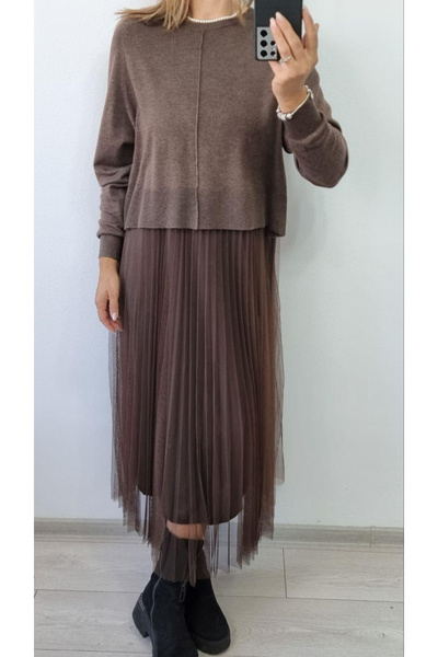 OEMN Rochie cu voal si maneca lunga - HEB