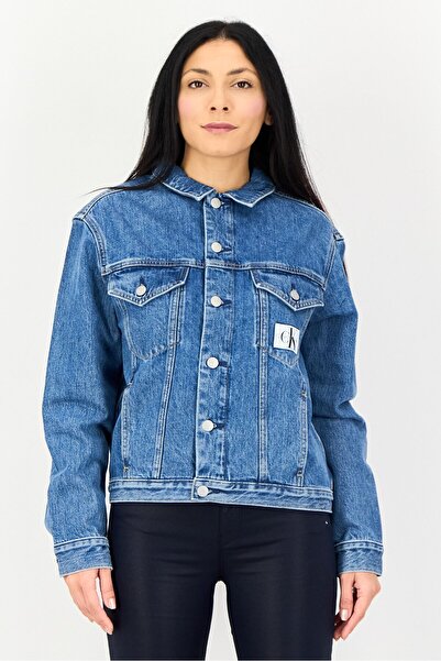 Calvin Klein Jeans Women Washed Denim Jacket, Blue