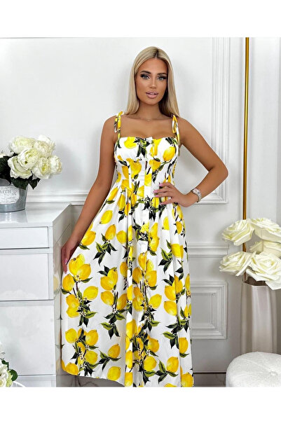 OEMN Rochie Lunga Model Decupat pe Picior - Positano - stil camasa