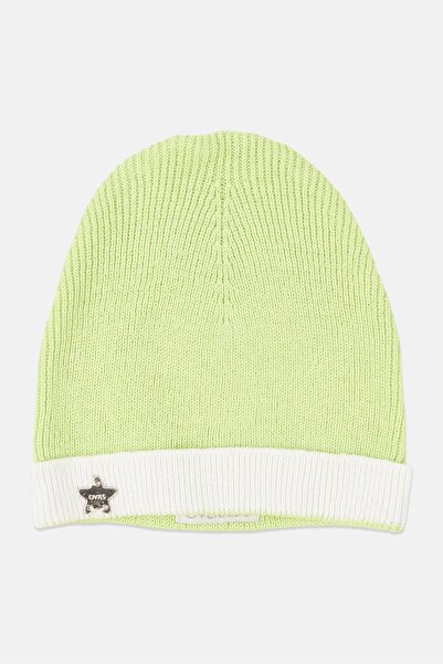 Overkids قبعة محبوكة للبنات الصغار، لون أخضر ليموني