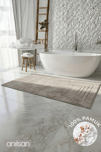 Anılsan Alora Vizon Büyük Ayak Havlusu - 60x130 Cm , 690GR %100 Pamuk, Spa Ve Otel Banyo Paspası