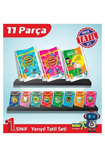 Mavitikli Yayıncılık MAVİTİKLİ 1.Sınıf Kış Tatil Kitabı 3 Fasikül + 8 Hikaye