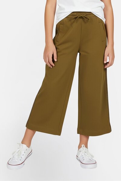 Overkids Kids Girls Solid Wide Leg Pant, Olive