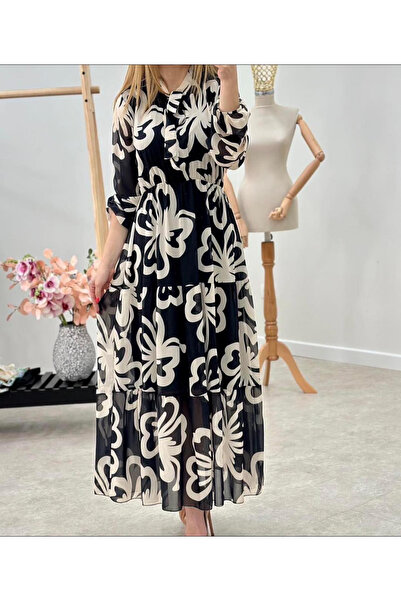 OEMN Rochie Dama Lunga din Voal Captusit - Model Floral