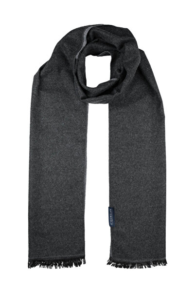 Hatemoğlu Anthracite Double-Sided Scarf