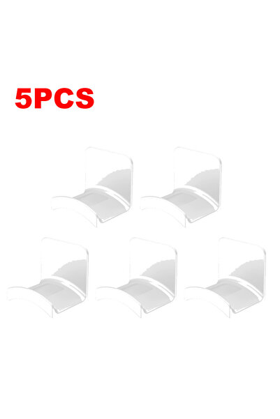 choice2 White 5PCS 1-10PCS Wall Mount Headphone Stand Adhesive Headphone Holder Under Desk Headset Rack Hold