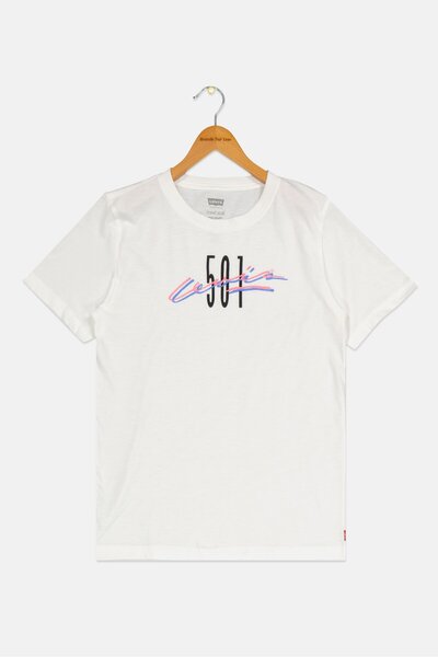 Levi's Kids Boy Brand Logo T-Shirt, White