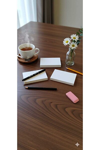 Notte BOŞ KARTVİZT- BEYAZ RENKLİ KELİME KARTLARI -100 ADET- 5*8 300 GR KUŞE KAĞIT