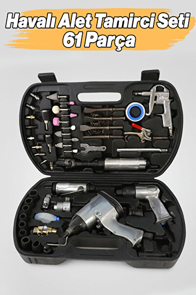 Badem10 Havalı Alet Tamirci Seti 61 Parça Profesyonel Kompresör Uyumlu Çok Fo...