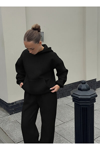 YAKAMEL Women's Oversize Loose-Leg Tracksuit Set