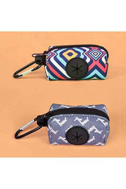 Choice7 حامل أكياس فضلات الحيوانات الأليفة العالمي من إل جيومتري أند بودلز، قطعة واحدة/قطعتان - متوافق مع أي مقود للكلاب (بدون مقود).