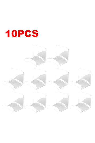 Choice6 White 10PCS 1-10PCS Wall Mount Headphone Stand Adhesive Headphone Holder Under Desk Headset Rack Hol