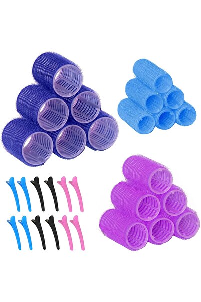 Generic Premify 30 Pcs Hair Rollers Set (18 Self Grip Rollers + 12 Duckbill Clips)
