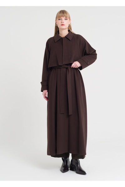 Armağan Allerli Beli Büzgülü Manto