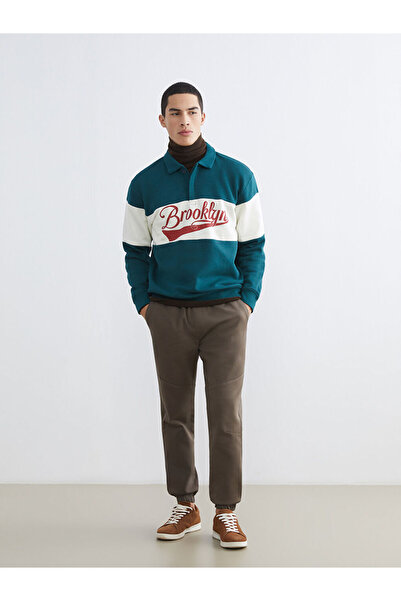 LC Waikiki Pantaloni jogger maro slim fit pentru bărbați