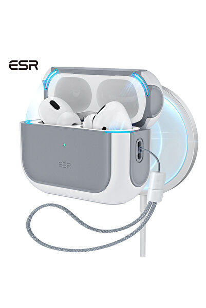 ESR حافظة هجينة مغناطيسية لسماعات AirPods Pro 3 (2025) متوافقة مع نظام MagSafe