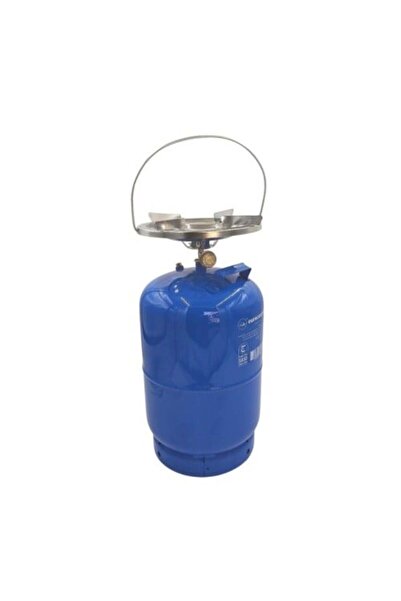 Generic Camping cylinder and Burner Complete 12 lb (5 kg), Large Head, Blue (EMPTY)