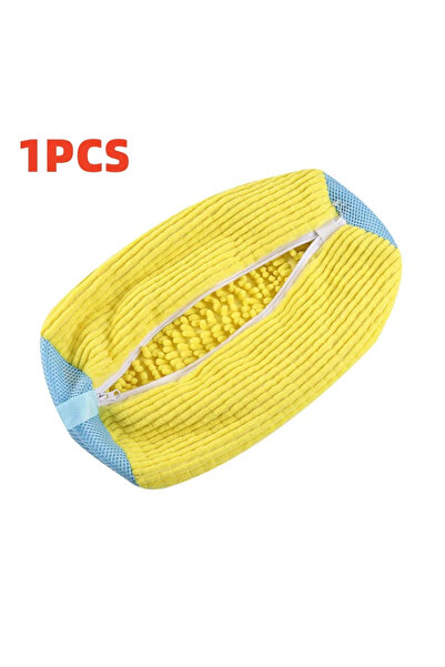 Choice كيس غسيل أحذية أصفر متين قطعة واحدة لجميع أنواع الأحذية - أصفر بسحاب أ...