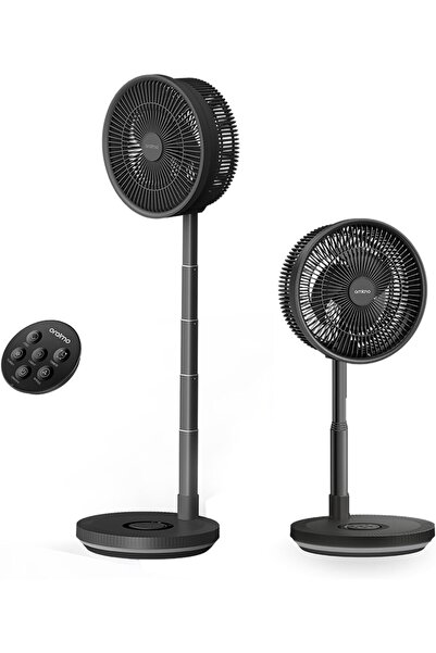 oraimo مروحة أرضية محمولة 39 بوصة - 2 في 1، مدة تشغيل 22 ساعة، 7 سرعات، بطارية 4000 مللي أمبير، 20 واط، جهاز تحكم عن بعد، ضوء ليلي