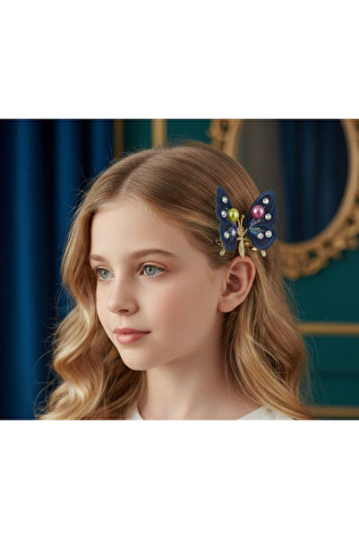 Shiklik Елегантна прикраса для волосся з перлами та рухомими метеликами