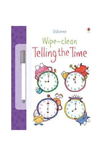 Usborne Publishing Caiet scrie si sterge Spune ora - Wipe-clean Telling the Time