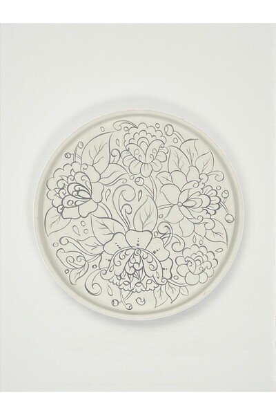 TTSERAMİK Boyamaya Hazır Tahrirli Seramik Tabak – 18 cm | 10 Farklı Desen Seç...