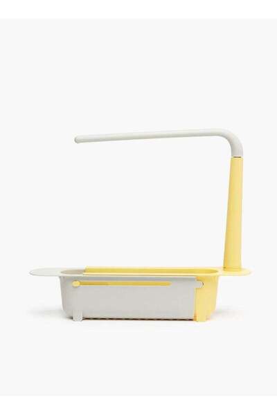 COOYA Kitchen Sponge Holder - For Dish Cloth, Soap And Sponge Rack,Sponge Rack/Yellow Grey 32 x 6 x 27cm