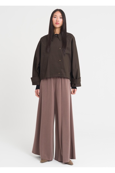 Armağan Batwing Sleeve Short Trench Coat