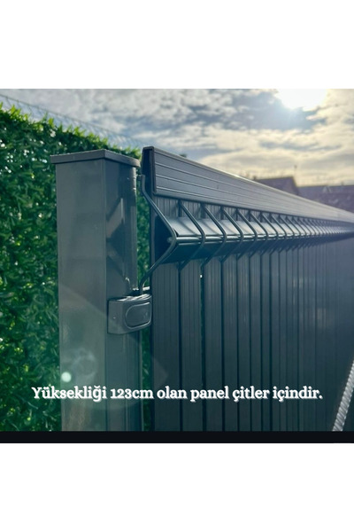 dekorafence Bahçe Gizleme Serisi Panel Tel Çit Kaplama Düz Model