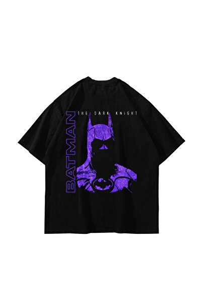 Sekizbiraltı Bat Yarita Printed Oversized Unisex Black Tshirt