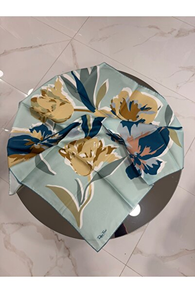 PAPLİO FERRE Γυναικείο μεταξωτό μαντήλι Tivil ΠΡΑΣΙΝΟ 90 x 90