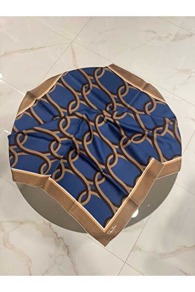 PAPLİO FERRE Γυναικείο Μεταξωτό Φουλάρι Τεχνητό ΜΕΤΑΞΙ ΚΑΦΕ 90 x 90